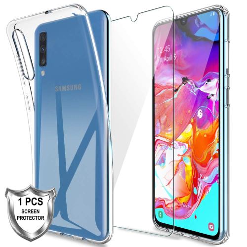 Housse coque pour Samsung Galaxy A70 avec Verre trempé protection écran