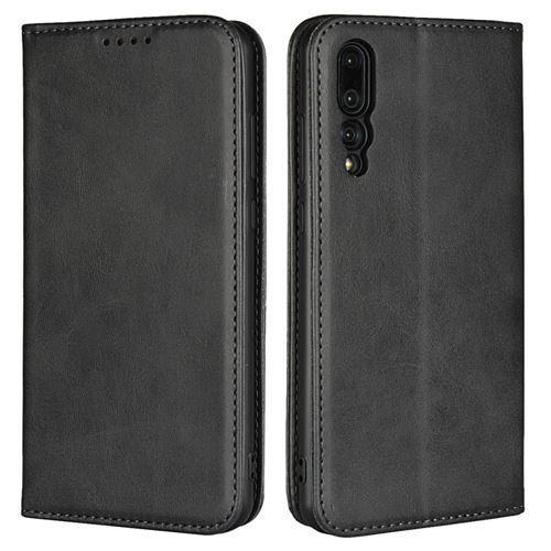 Etui en PU auto-absorbé noir pour votre Huawei P20 Pro