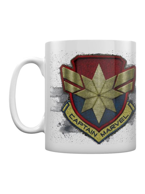 Captain Marvel Tasse Badge blanc