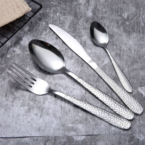 24pcs couverts ensemble de service de couverts en acier inoxydable pour 6, comprennent fourchette cuillère couteau, miroir poli et a