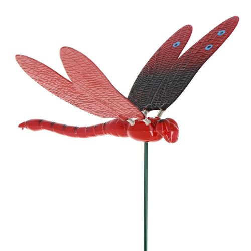 Fomax Décoration de jardin - libellule sur tige avec moulin- couleur ALEATOIRE