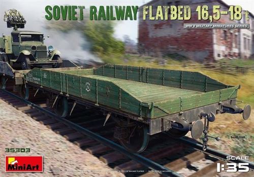Soviet Railway Flatbed 16,5-18 T - 1:35e - Miniart