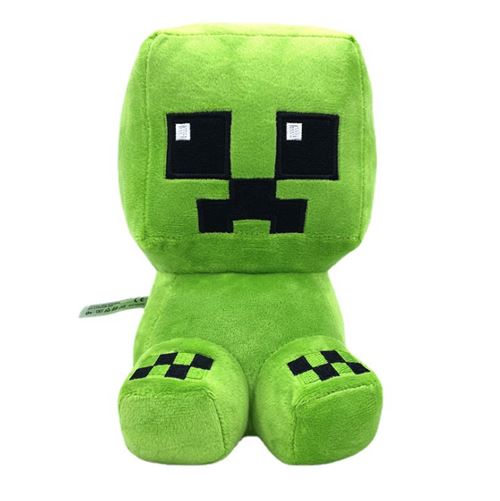 Peluche Minecraft Creeper Vert/Noir 26cm