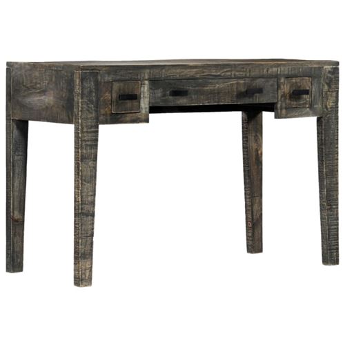 Non Communiqué Noir Vidaxl Bureau 110 X 50 X 75 Cm Bois De Manguier Massif
