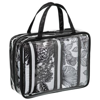 FIVE Simply Smart - Trousse de Toilette "Blackflora" 27cm Noir & Blanc - 1