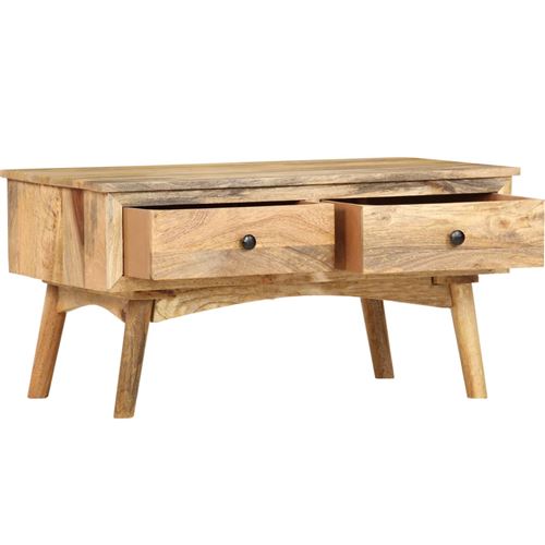 vidaXL Table basse 82x52x42 cm Bois de manguier massif