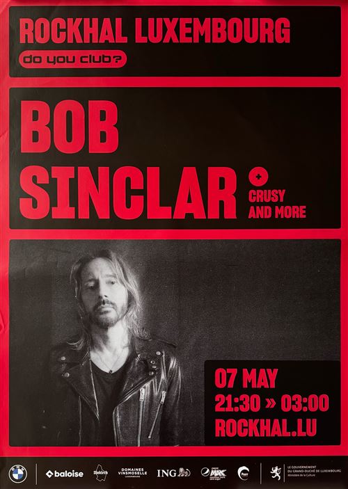 Affiche - Bob Sinclar - Concert Luxembourg 2024 - 60x84cm État correct - N/A reconditionné disponible sur Fnac