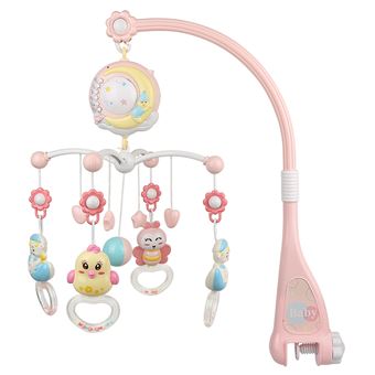 Sur Bebe Mobile Musique B Livem Avec Veilleuse Et Projecteur Rose 58 4 23 6 Cm Mobiles Achat Prix Fnac