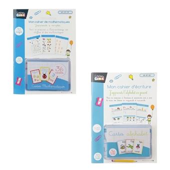 Jeu d'apprentissage 2 Cahiers d'activités maths français CP maternel - 1