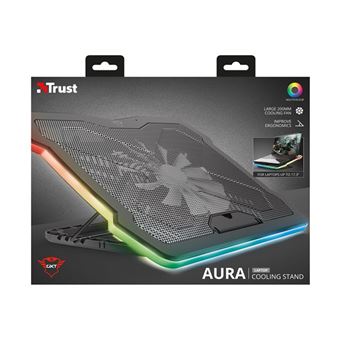 GXT 1126 AURA Support de refroidissement pour ordinateur portable a eclairage RVB multicolore