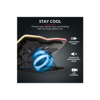 GXT 1126 AURA Support de refroidissement pour ordinateur portable a eclairage RVB multicolore