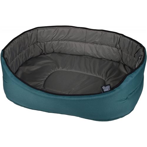 Comparer les prix de Panier ovale pour animaux - Bleu canard / Gris - L 55 x l 37 cm