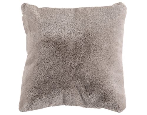 Non Communiqué Taupe Joy - Coussin - En Fausse Fourrure - 48X48 Cm