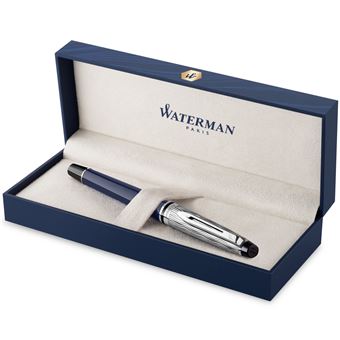 WATERMAN Expert L'Essence du bleu Stylo plume, Bleu, Plume moyenne, encre bleue, Coffret cadeau