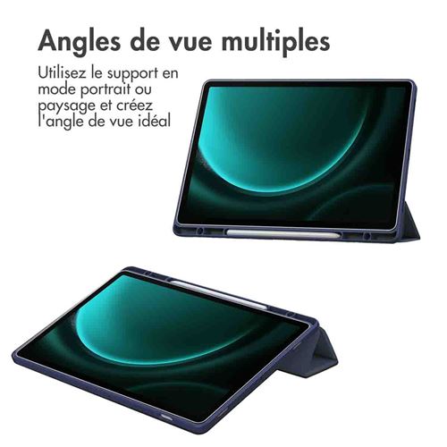 iMoshion Coque tablette Trifold pour Samsung Galaxy Tab A9 Plus - Gris