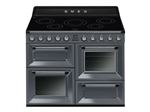 Smeg Victoria TR4110IGR2 - Cuisinière (four à deux étages) - pose libre - largeur : 110 cm - profondeur : 60 cm - hauteur : 90 cm - avec système auto-nettoyant - Gris ardoise