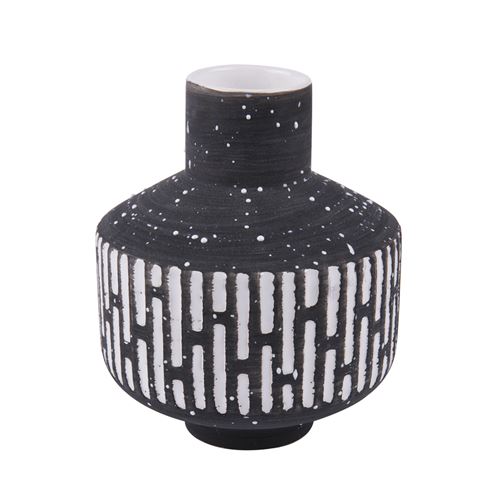 Non Communiqué Marron Vase Luanda En Céramique 19 Cm - Table Passion - Céramique