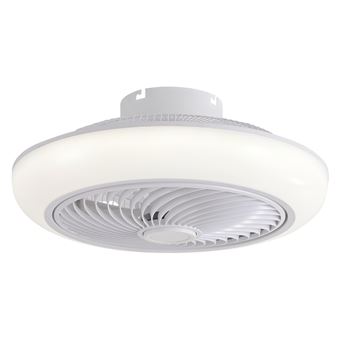 Ventilateur Lampe LED avec grille PURLINE CEILY SPIRAL Blanc - 1