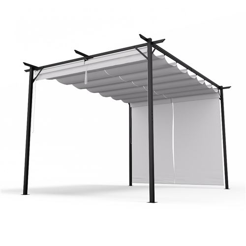 Blumfeldt Pavillon Pantheon Pergola 3x4 m résistant aux intempéries acier thermolaqué