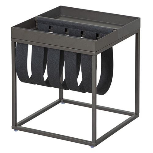 Paris Prix - Table D'appoint Design porte-magazine 40cm Gris