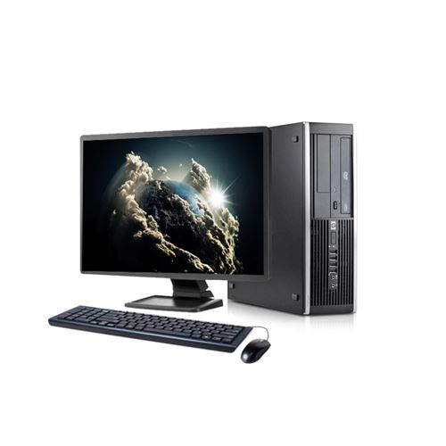 Unité centrale HP 6200 SFF - Core i3 - RAM 4Go - HDD 500Go - Windows 10 - Ecran 19 - Reconditionné
