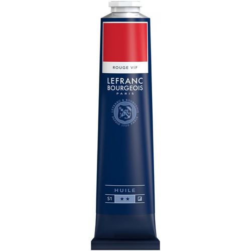 Peinture à l'huile en tube rouge vif 150ml - Lefranc & Bourgeois