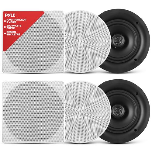 Haut-parleur à montage mural ou au plafond - Pyle - 200 W - blanc