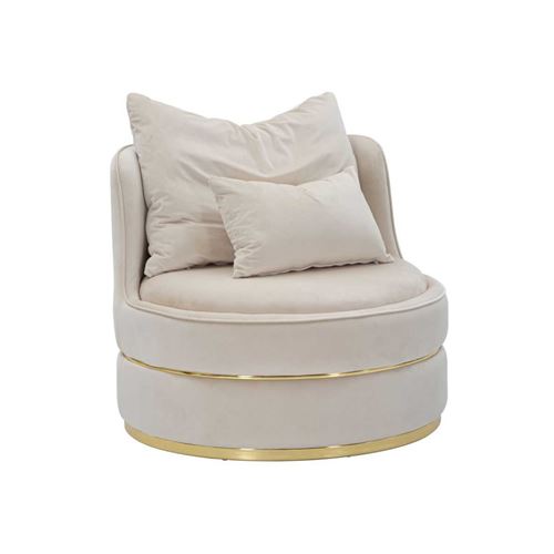 Non Communiqué Beige Fauteuil En Tissu Paris Space 84 X 72 Cm