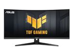 ASUS TUF Gaming VG34VQ3B - Écran LED - jeux - incurvé - 34" - 3440 x 1440 WQHD @ 180 Hz - VA - 400 cd/m² - 4000:1 - DisplayHDR 400 - 1 ms - 2xHDMI, 2xDisplayPort - haut-parleurs - noir