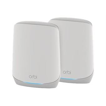 NETGEAR Orbi RBK762S - Système Wi-Fi (routeur, rallonge) - jusqu'à 5000 pieds carrés - maillage - GigE - Wi-Fi 6 - Tri-bande