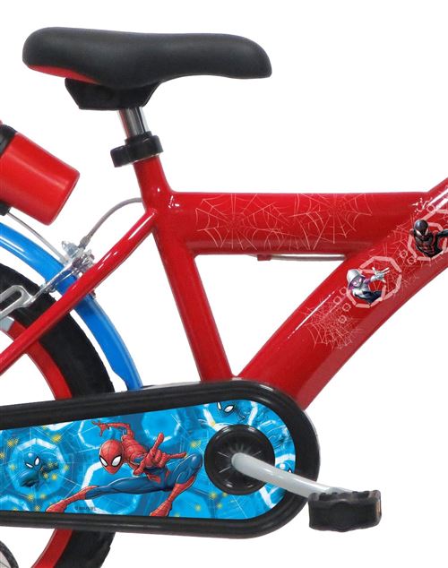 Velo Enfant 16 Garcon SPIDERMAN EDEN BIKES pour enfant 120 cm avec stabilisateurs a molettes Velo enfant Achat prix fnac