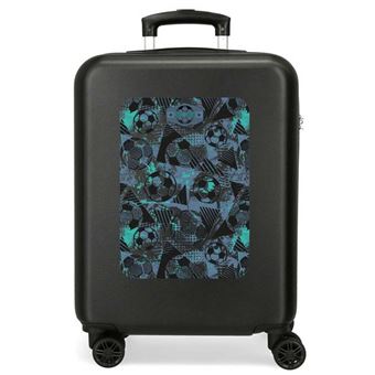 Roll Road - Valise cabine 4 roues "Soccer" - 55 x 38 x 20 cm - Noir - 1
