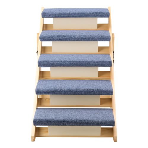 Comparer les prix de VEVOR Escalier Pour Chien Pliable 5 Marches Capacité 68kg Pour Chiens Moyenne Taille
