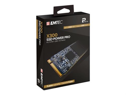 Emtec Power Pro X300 - SSD - 2To - Interne - M.2 2280 - Pcie 3.0 X4 (Nvme)