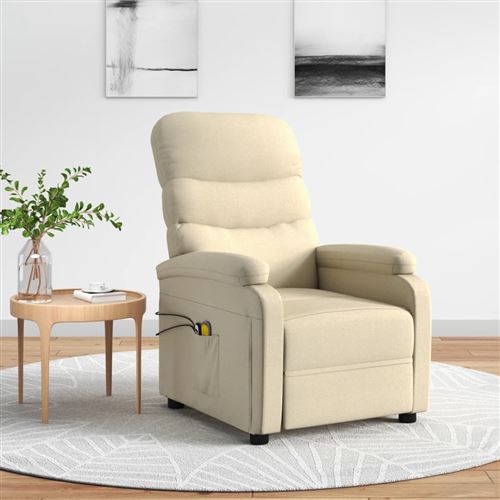 Non Communiqué Crème Vidaxl Fauteuil Électrique De Massage Tissu