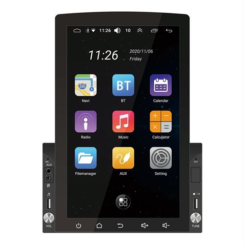 Autoradio Android 10.1 Pouces GPS Bluetooth Commande Volant Interconnexion Mobile YONIS