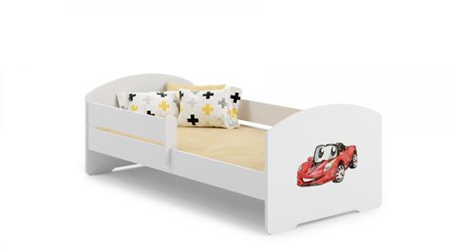 Non Communiqué Orange Lit Enfant Sam 140X70 Cm - Auto - Avec Matelas