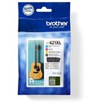 Brother LC421XL - Pack de 4 - XL - noir, jaune, cyan, magenta - original - cartouche d'encre - pour Brother DCP-J1140DW, MFC-J1010DW, MFC-J1012DW