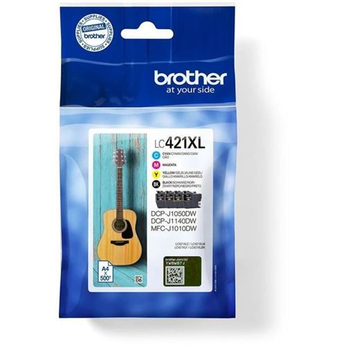 Pack de 4 Cartouches d'encre Brother LC421XL XL pour DCP-J1140DW MFC-J1010DW MFC-J1012DW