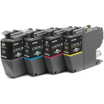 Brother LC421XL - Pack de 4 - XL - noir, jaune, cyan, magenta - original - cartouche d'encre - pour Brother DCP-J1140DW, MFC-J1010DW, MFC-J1012DW