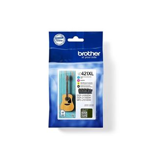 Brother LC421XL - Pack de 4 - XL - noir, jaune, cyan, magenta - original - cartouche d'encre - pour Brother DCP-J1140DW, MFC-J1010DW, MFC-J1012DW