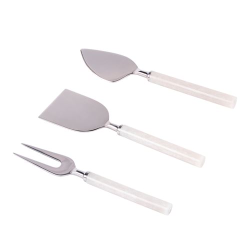 Non Communiqué Blanc Service De 3 Couteaux À Fromage Alaska - Table Passion - Acier Inoxydable (Inox)