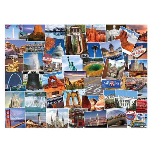 Puzzle Eurographics - Globetrotter USA, 1000 pièces
