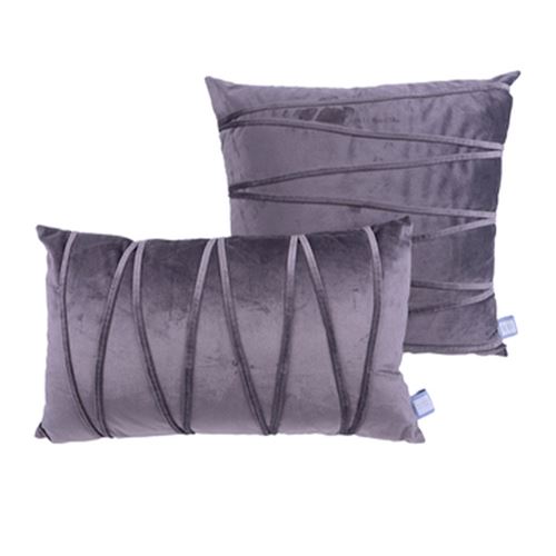 Non Communiqué Gris Lot De 2 Coussins Déco "Paulina" 30X50cm