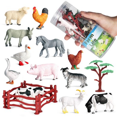 Ensemble de 12 figurines d'animaux réalistes, jouet éducatif pour cadeau. 