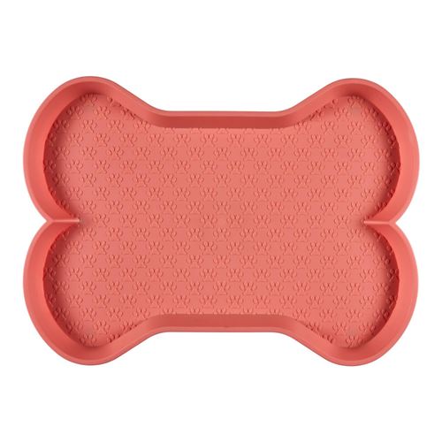 Tapis Antidérapant Gamelle "Os" 58cm Rose