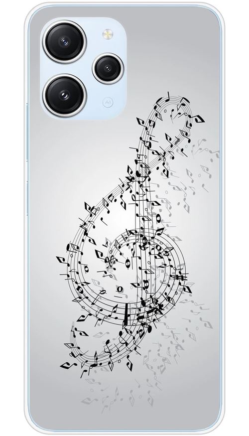 Coque en silicone imprimée compatible Xiaomi Redmi 12 4G Redmi 12 5G Valse des notes