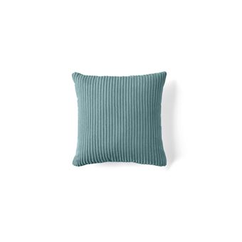 Selma - coussin - en velours côtelé - 40x40 cm - Bleu - 1