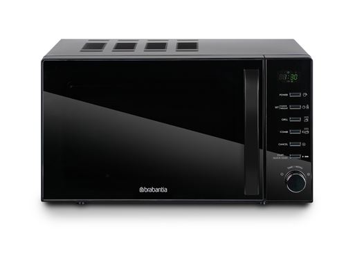 Brabantia BBEK1145DG Combi-Micro-ondes - Fonction gril - 700 Watt - 13 programmes de cuisson - Noir