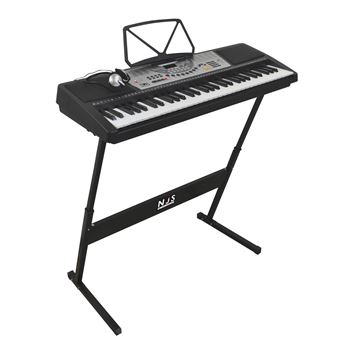 Kit clavier numérique 61 touches + Pieds + Support de Partition + Casque - 1